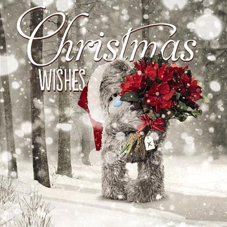 3D Holographic Christmas Wishes Me to You Bear Card £2.99